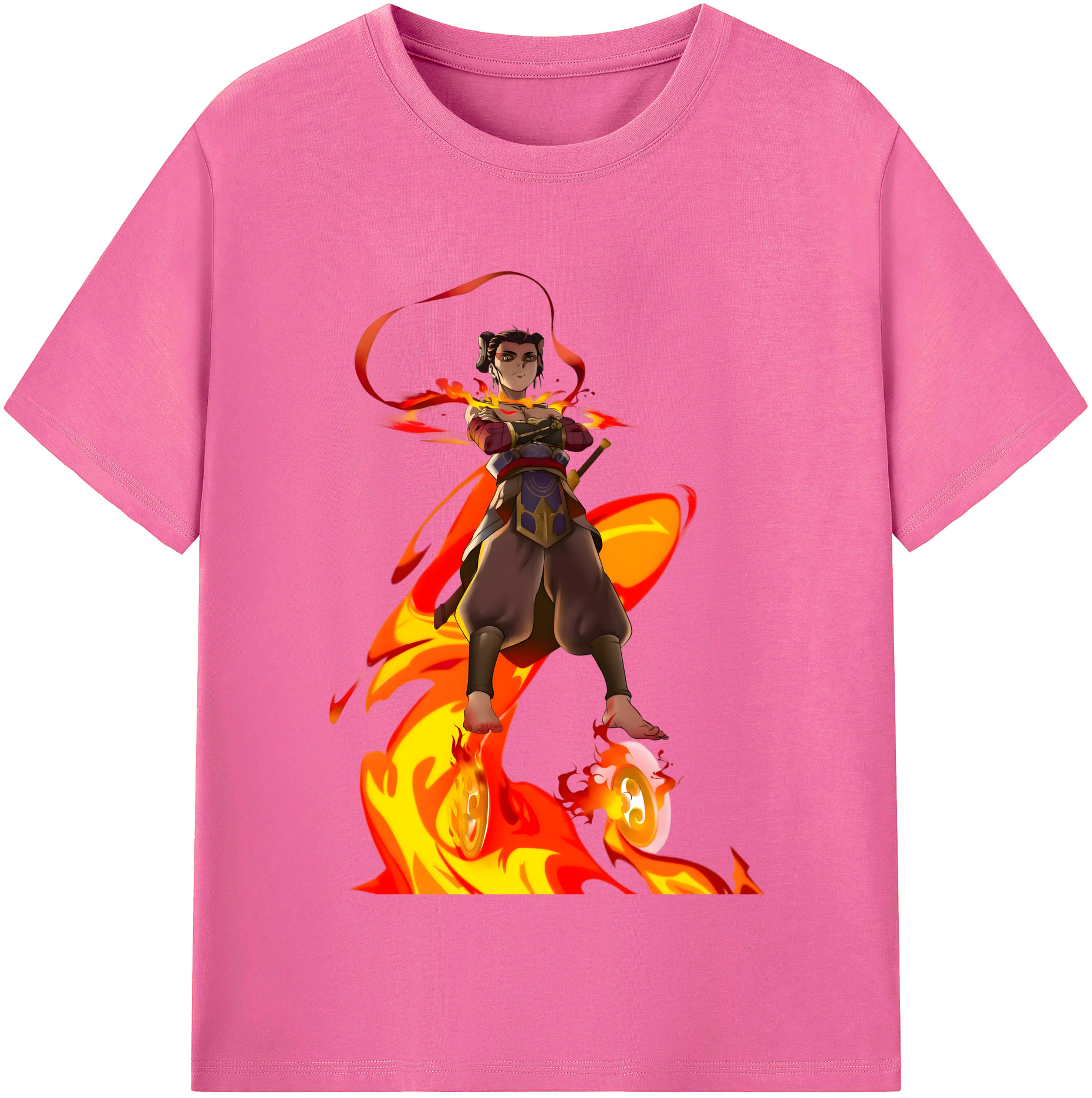 （画像用） Ne Zha 2 ナタ 魔童の大暴れ レディースカジュアルプリントTシャツ（綿100％）